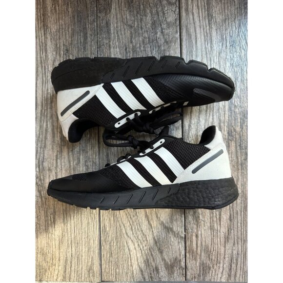 ADIDAS MEN'S ORIGINALS ZX 1K BOOST SNEAKERS Size 8.5 BLACK WHITE LHG 029003 - Picture 7 of 12